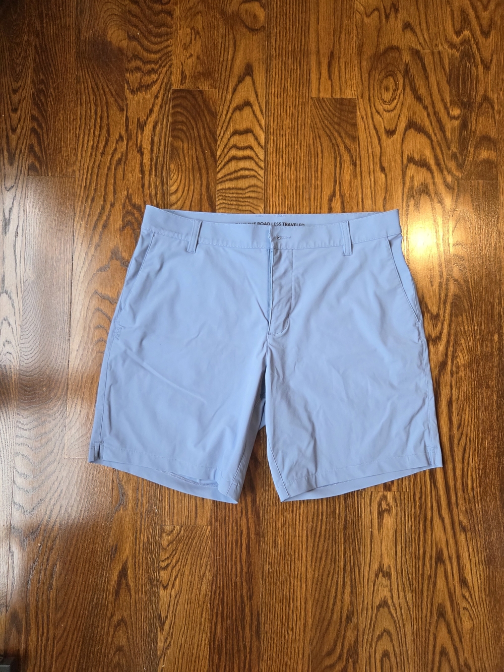 RHONE Light Blue Men's Hybrid Performance Shorts, 8" inseam